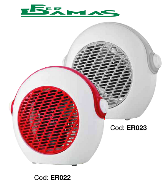 CFG CFG ER022 BUDDY STUFA TERMOVENTILATORE CON TERMOSTATO 2000W BIANCO E ROSSO 